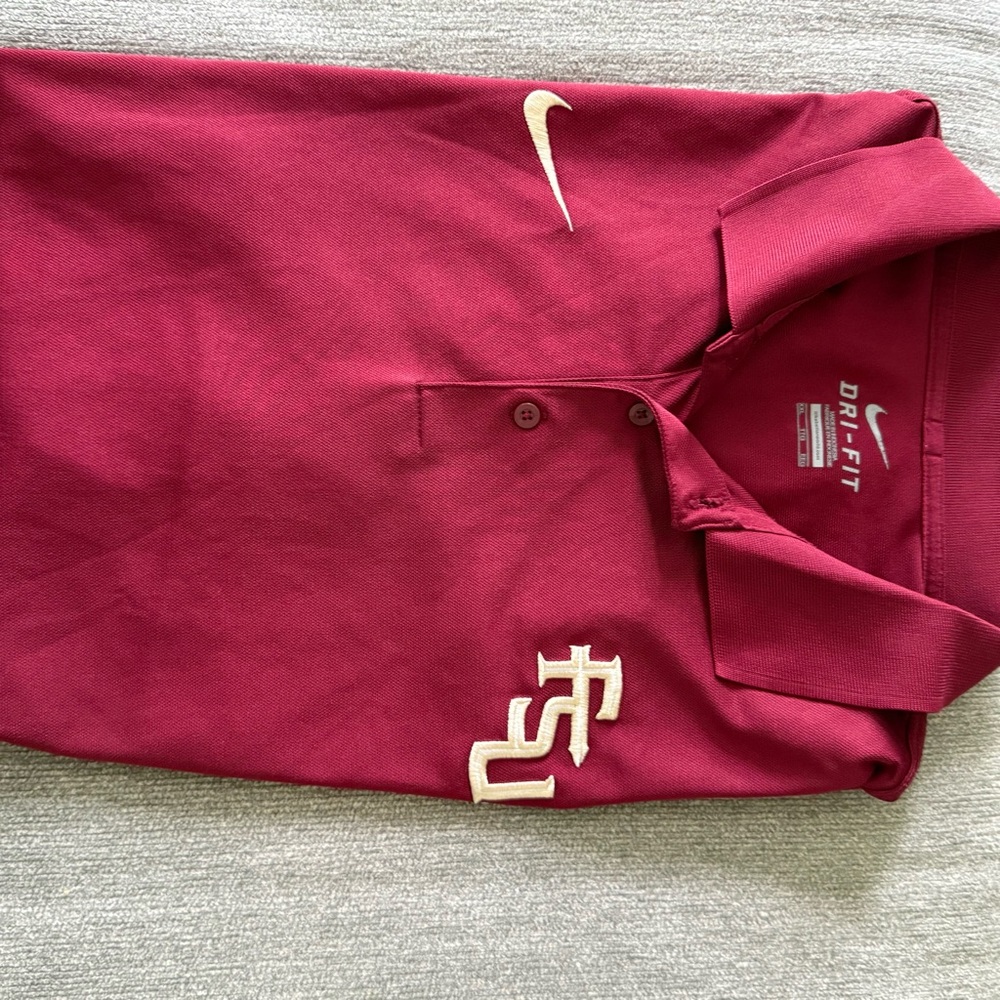Nike Burgundy Polo Shirt with FSU Embroidery